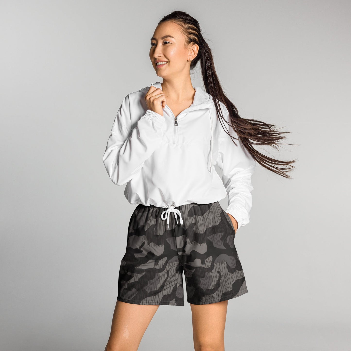 German Black Forest Splinter CAMO Unisex Athletic Long Shorts