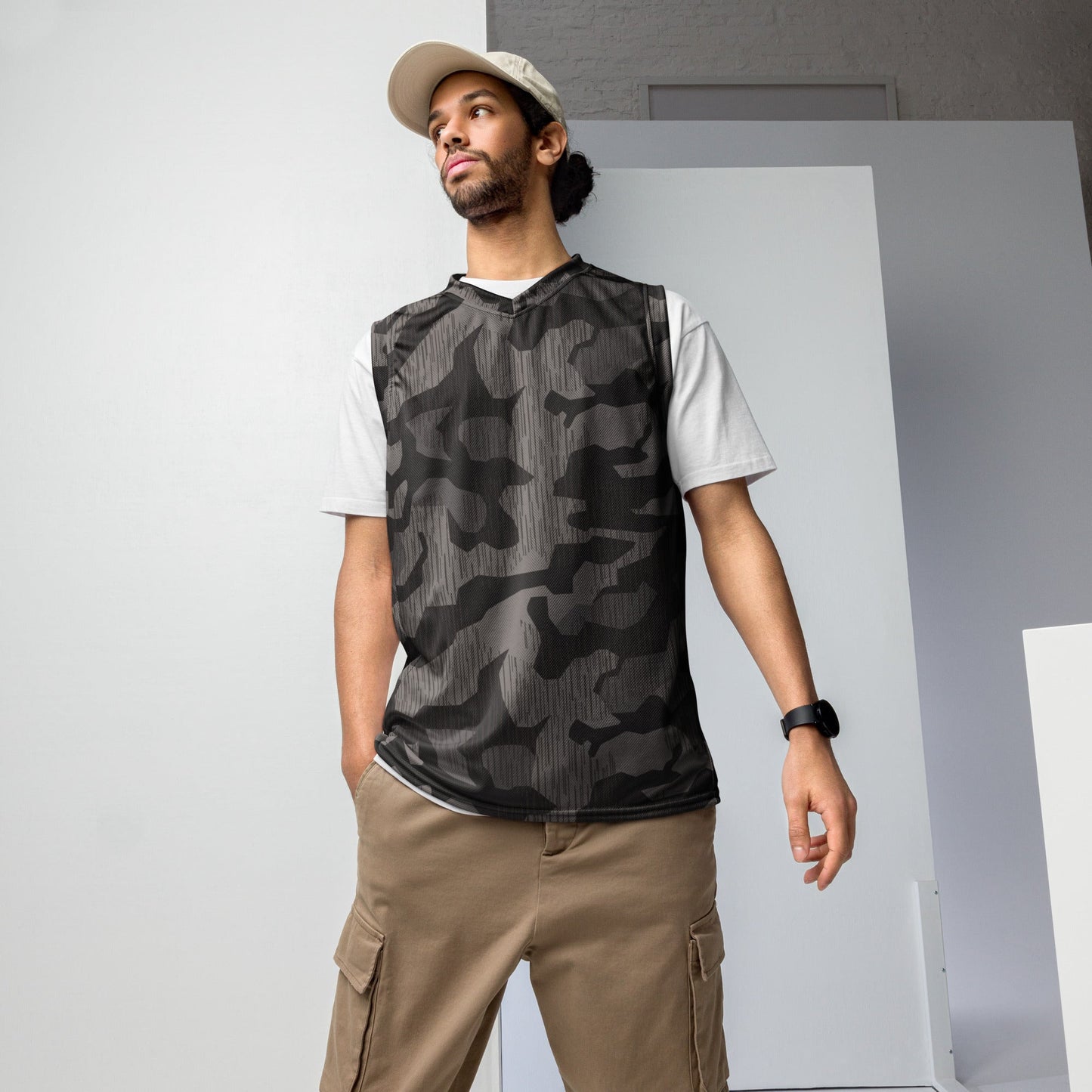 German Black Forest Splinter CAMO Unisex Basketball Jersey - 2XS