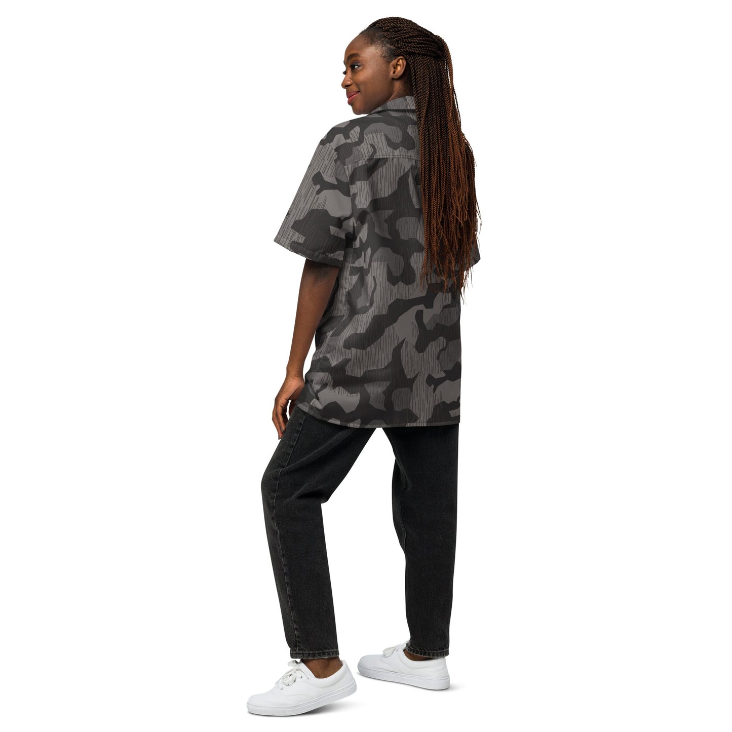 German Black Forest Splinter CAMO Unisex Short-Sleeve Button Shirt
