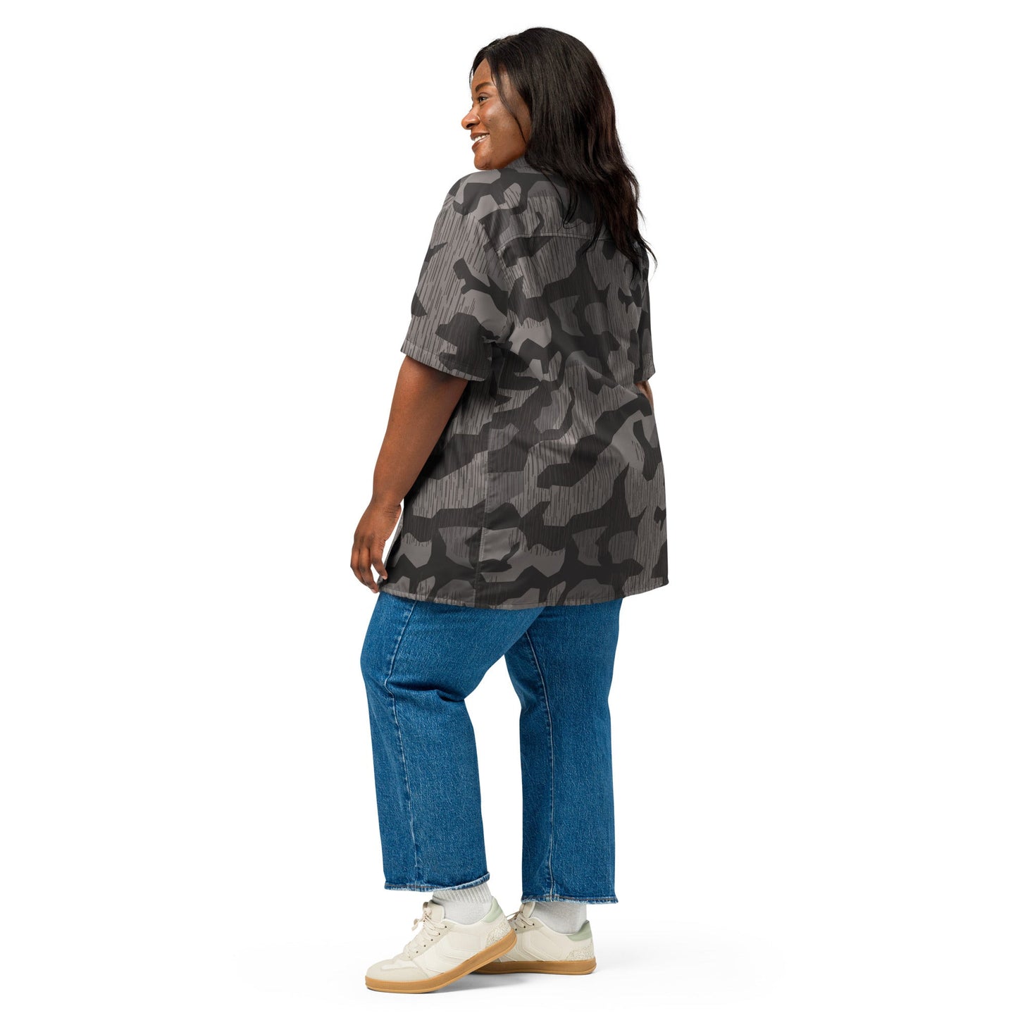 German Black Forest Splinter CAMO Unisex Short-Sleeve Button Shirt
