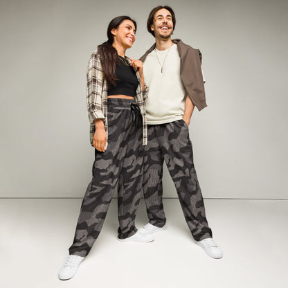 German Black Forest Splinter CAMO Unisex Wide-Leg Joggers - 2XS