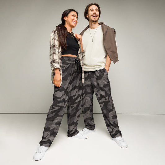 German Black Forest Splinter CAMO Unisex Wide-Leg Joggers - 2XS