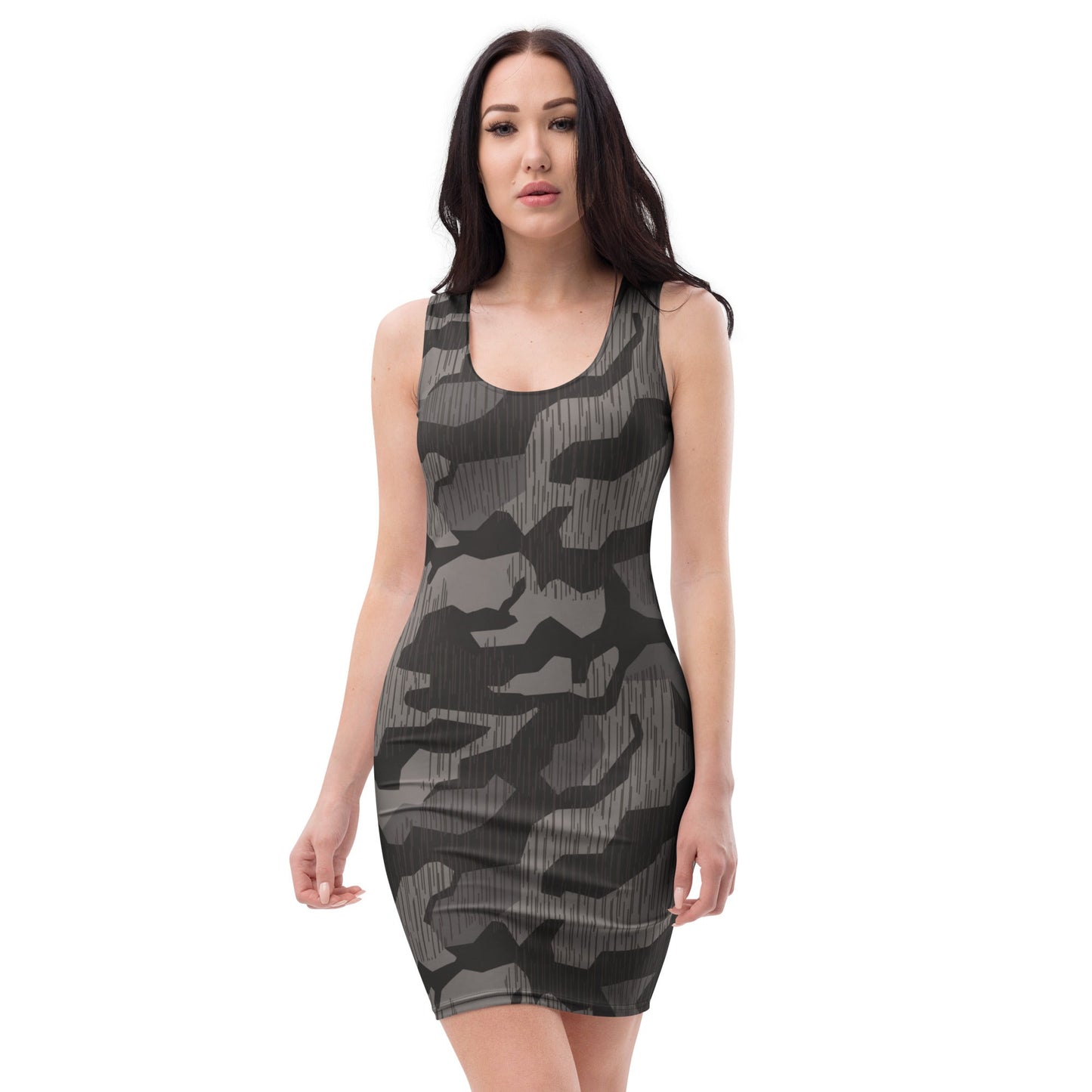 German Black Forest Splinter CAMO Womens Bodycon Dress - XS