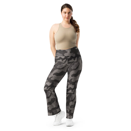 German Black Forest Splinter CAMO Womens Flare Leggings