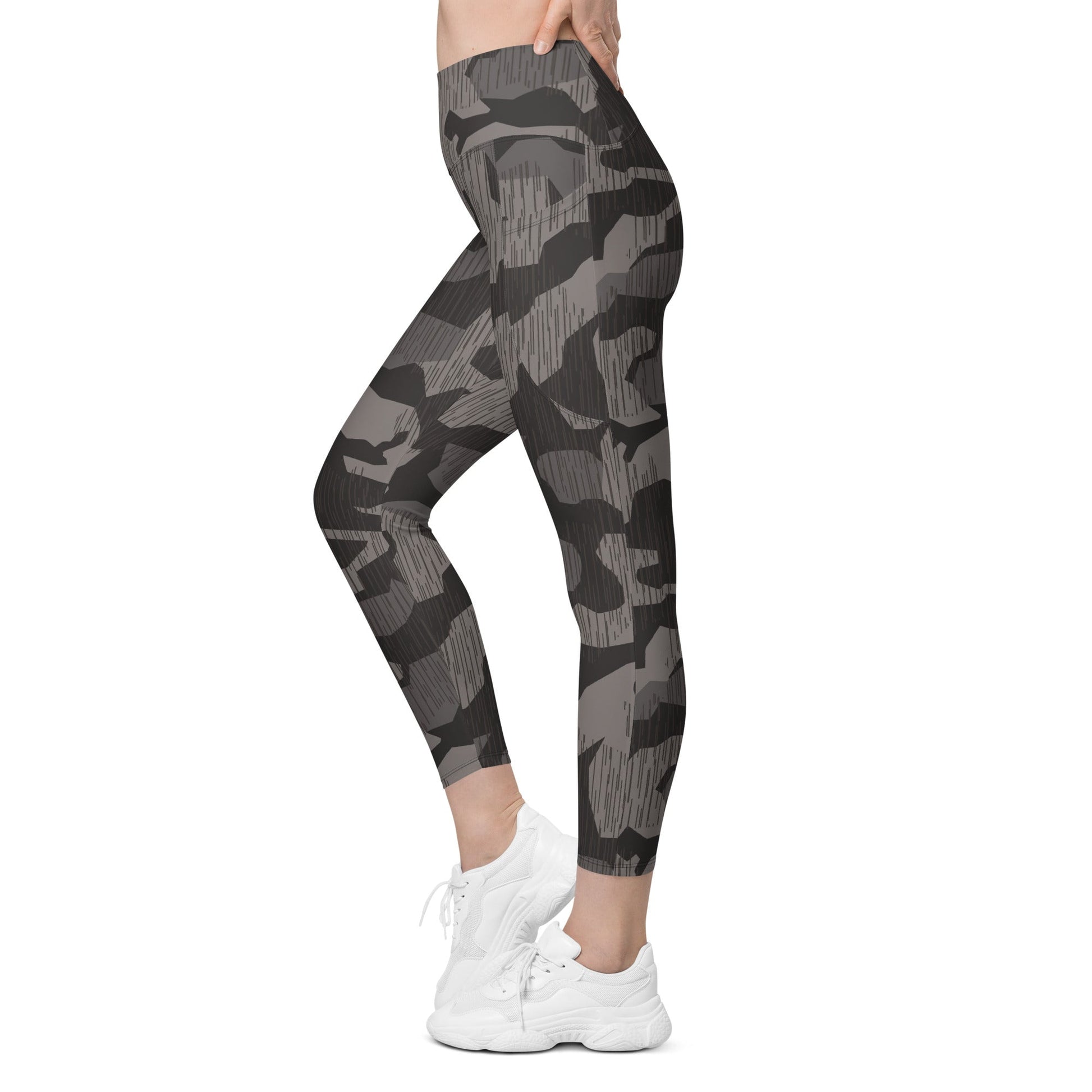 German Black Forest Splinter CAMO Womens Leggings with Pockets