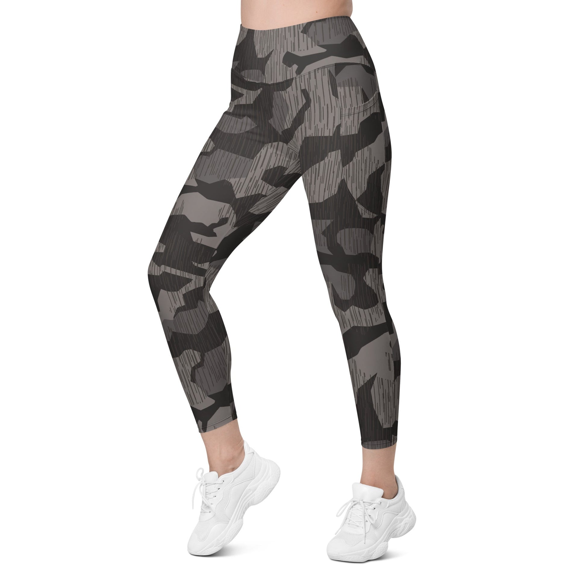 German Black Forest Splinter CAMO Womens Leggings with Pockets