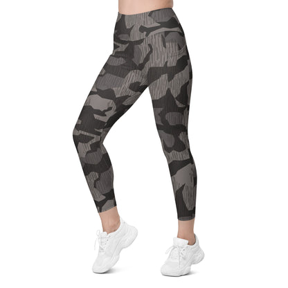 German Black Forest Splinter CAMO Womens Leggings with Pockets
