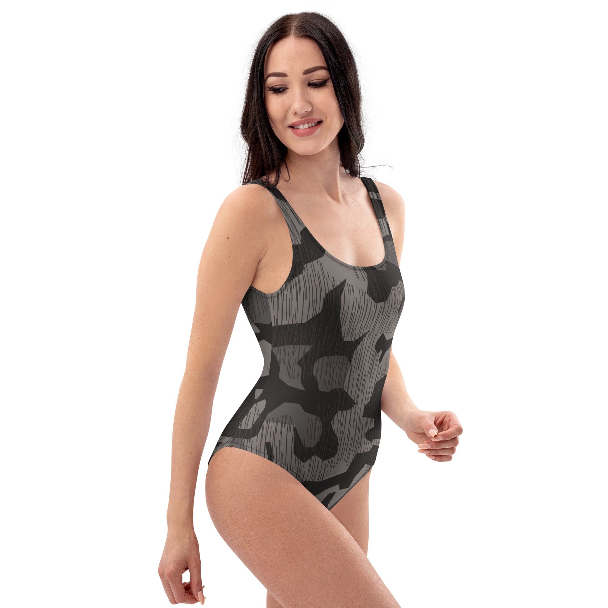 German Black Forest Splinter CAMO Womens One-Piece Swimsuit