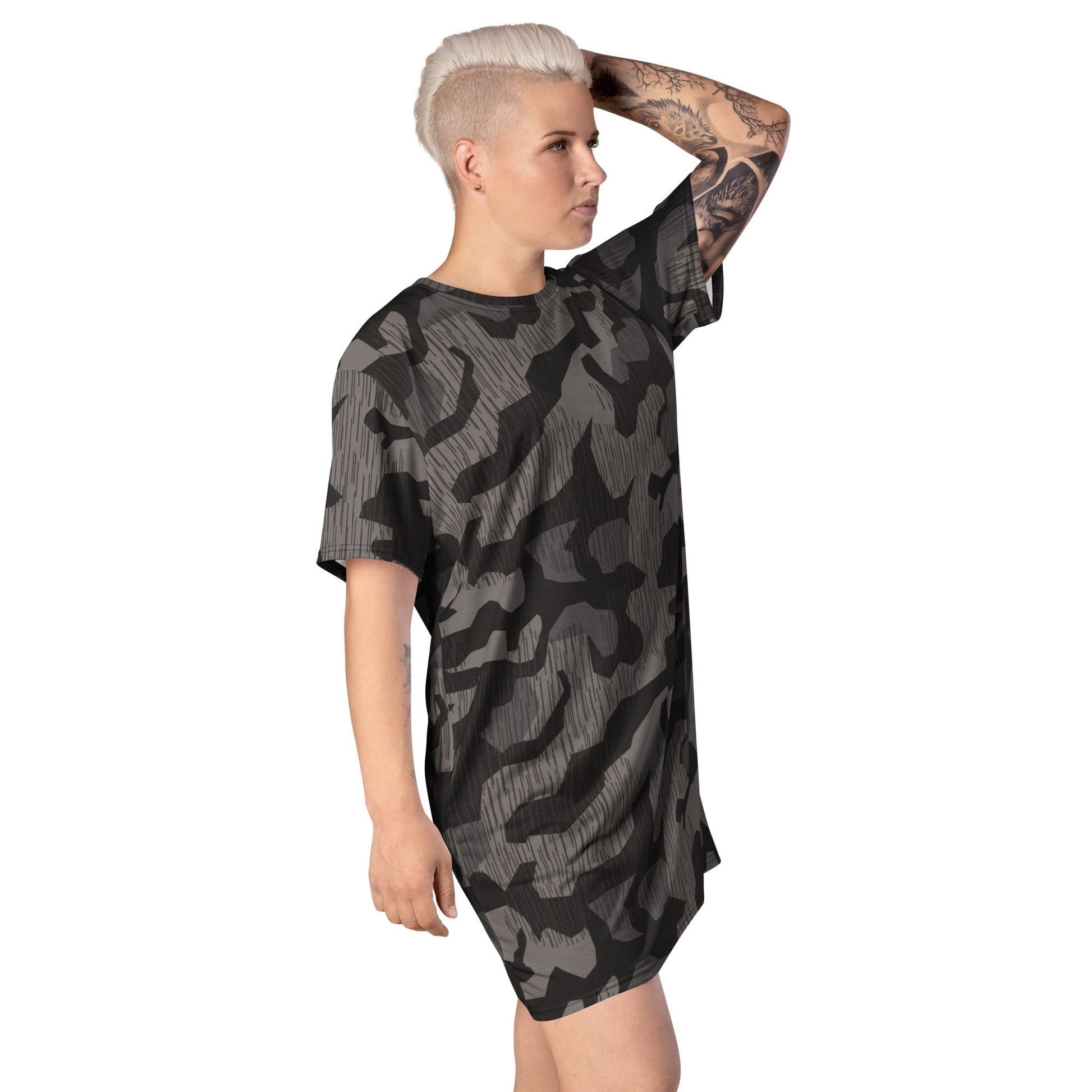 German Black Forest Splinter CAMO Womens T-Shirt Dress