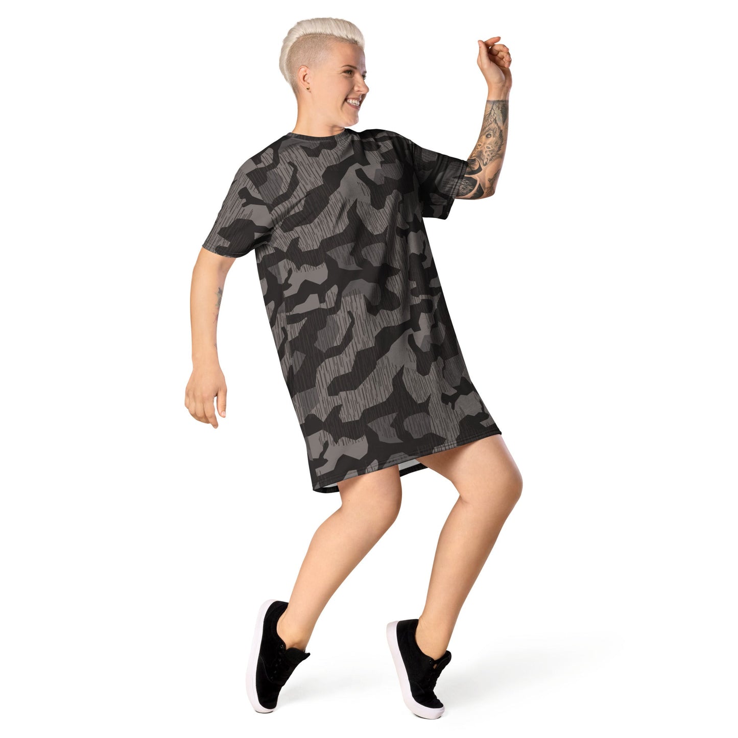 German Black Forest Splinter CAMO Womens T-Shirt Dress
