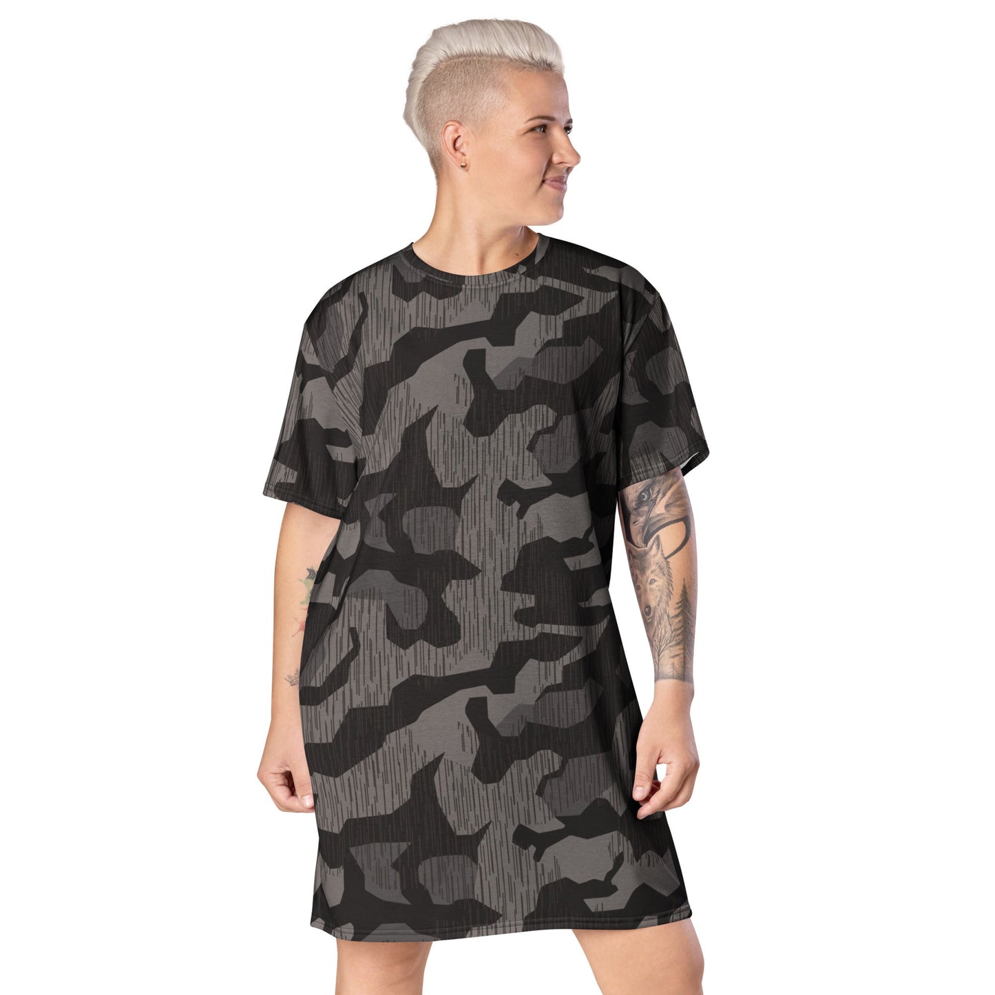 German Black Forest Splinter CAMO Womens T-Shirt Dress