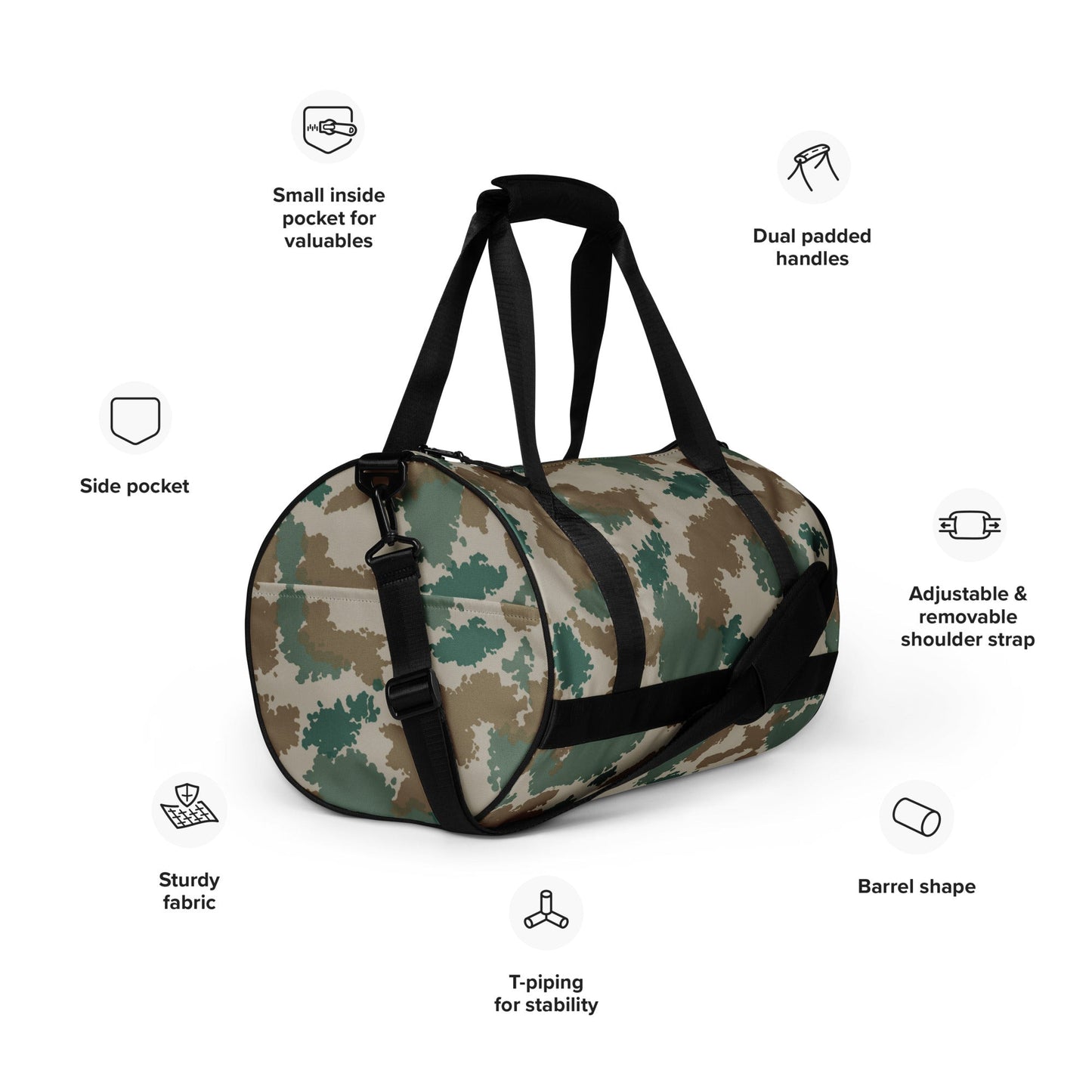German Flachentarn Blumentarn CAMO gym bag - Gym Bags