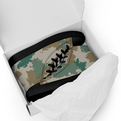 German Flachentarn Blumentarn CAMO Mens high top canvas shoes - High Top Canvas Shoes