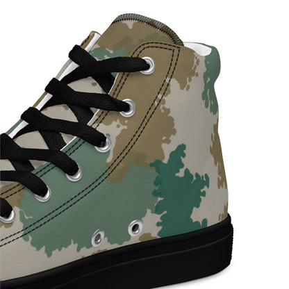 German Flachentarn Blumentarn CAMO Mens high top canvas shoes - High Top Canvas Shoes