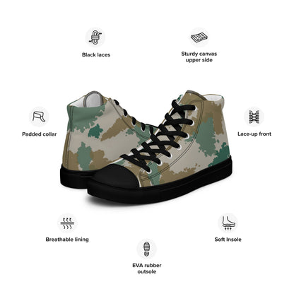 German Flachentarn Blumentarn CAMO Mens high top canvas shoes - High Top Canvas Shoes