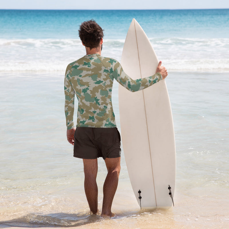 Blumentarn Flächentarn CAMO Mens Long-Sleeve Rash Guard