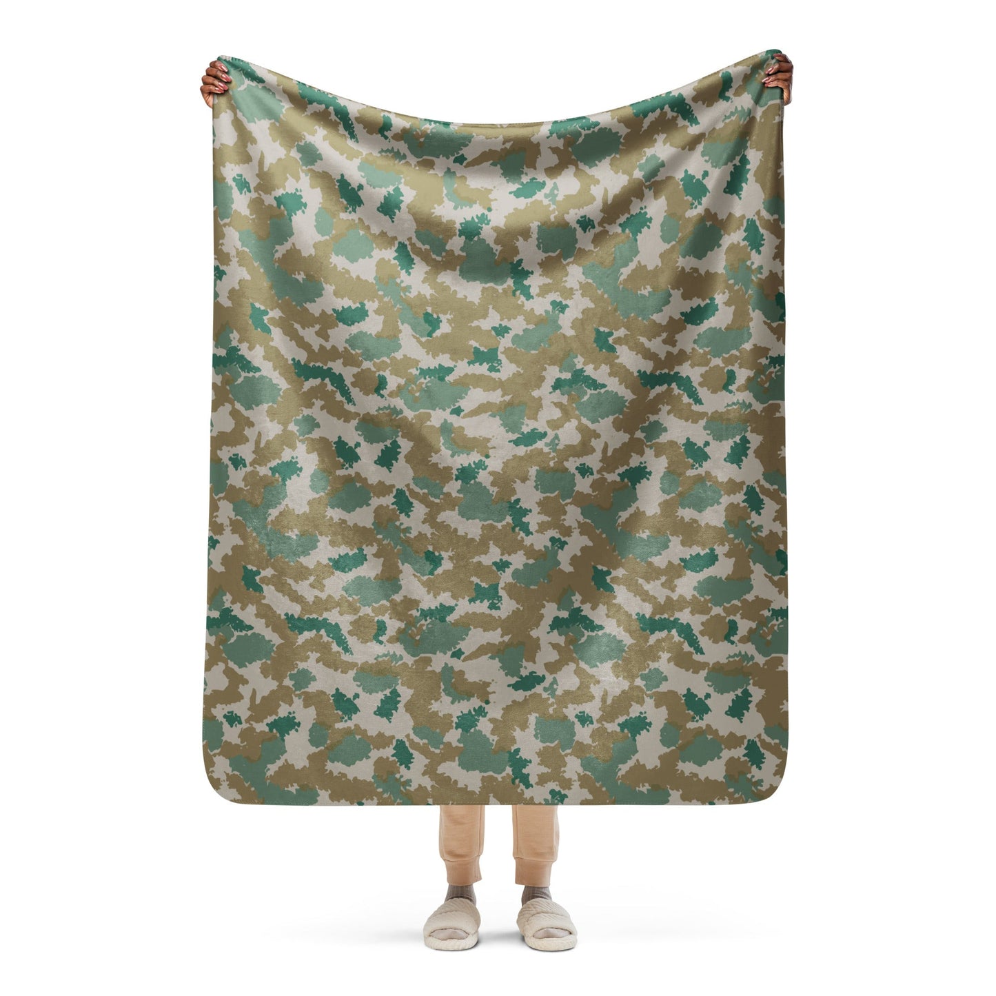 German Flachentarn Blumentarn CAMO Sherpa blanket - 50″×60″ - Blankets