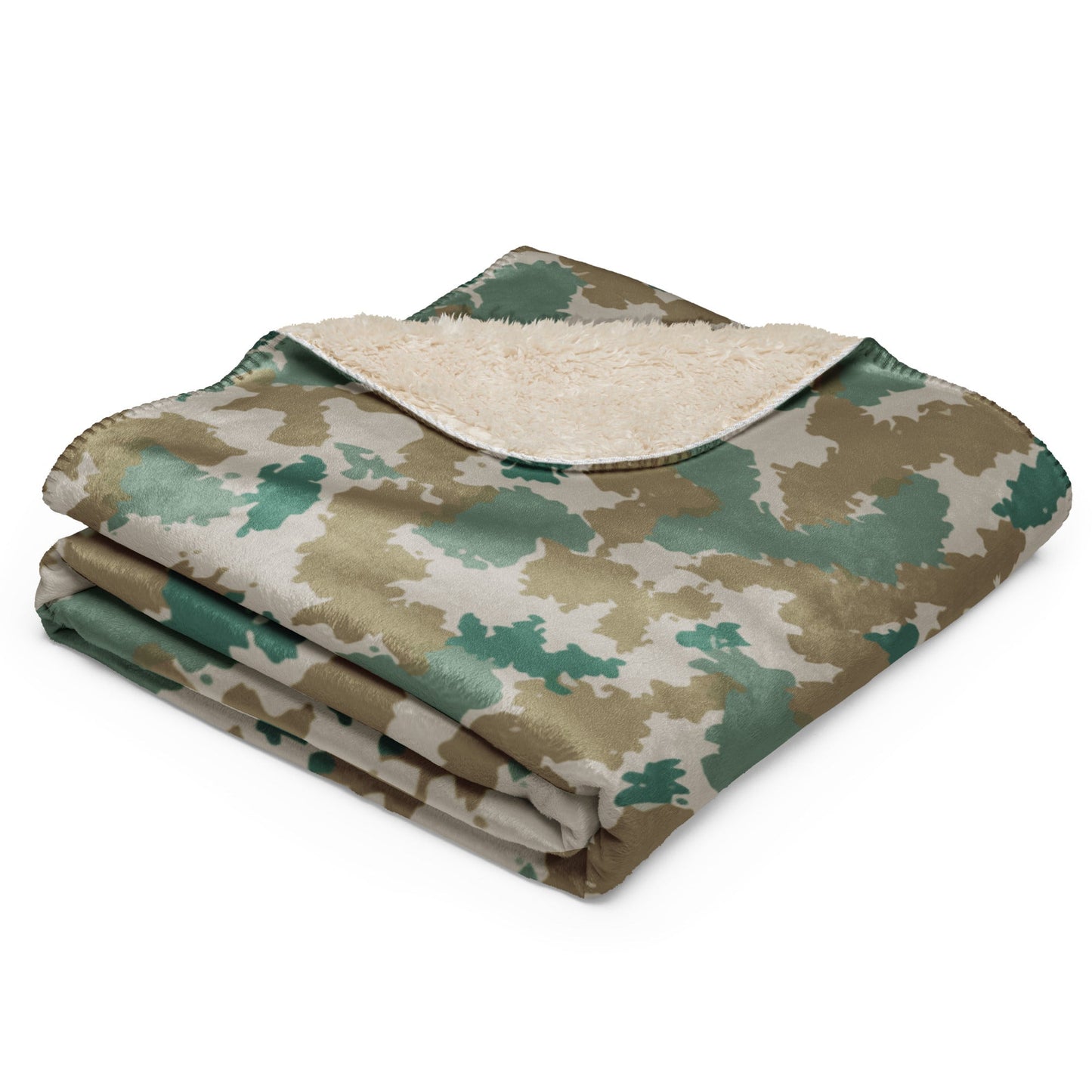 German Flachentarn Blumentarn CAMO Sherpa blanket - Blankets