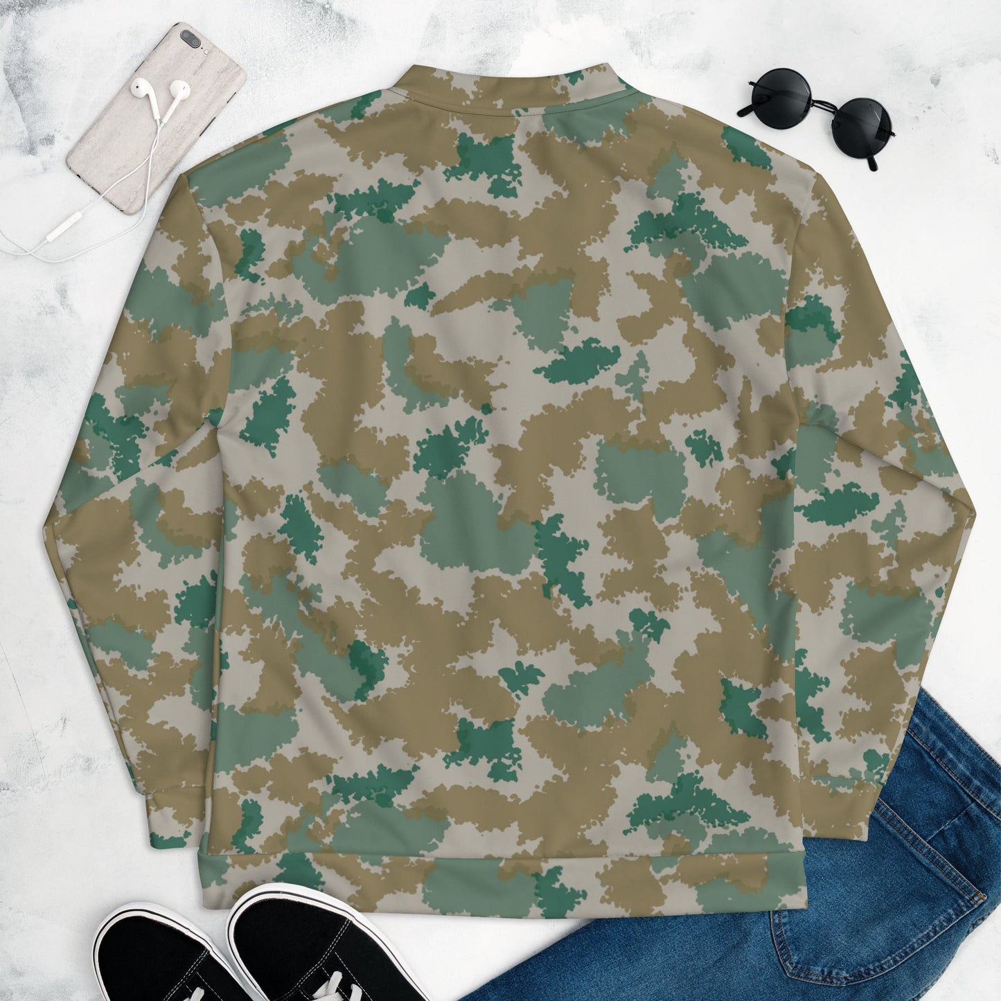 German Flachentarn Blumentarn CAMO Unisex Bomber Jacket - Jackets