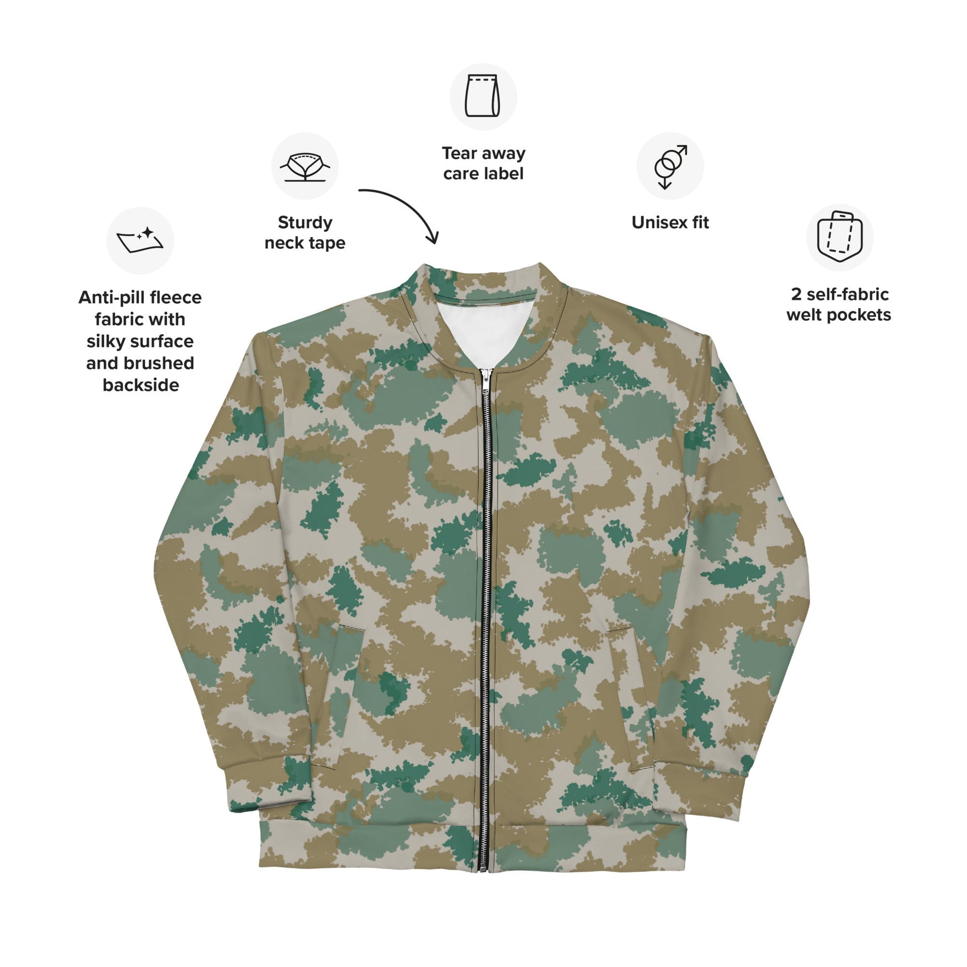 German Flachentarn Blumentarn CAMO Unisex Bomber Jacket - Jackets