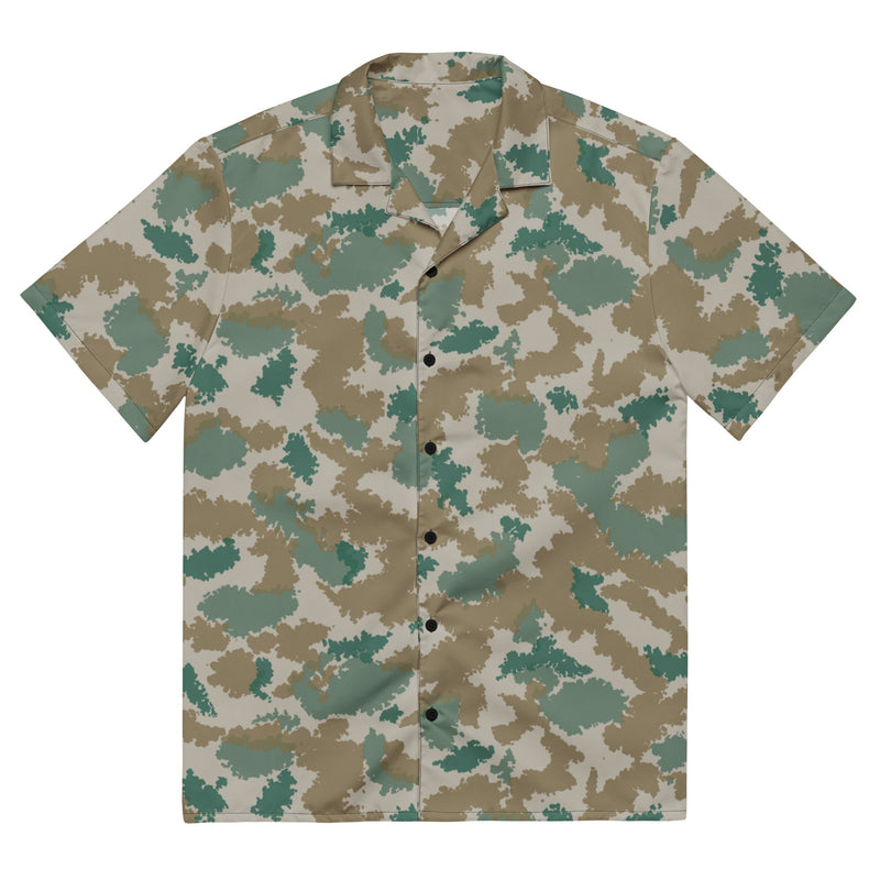 Blumentarn Flächentarn CAMO Unisex Short-Sleeve Button Shirt - 2XS - Button-Up
