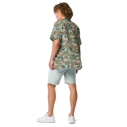 German Flachentarn Blumentarn CAMO Unisex button shirt - Button Shirts
