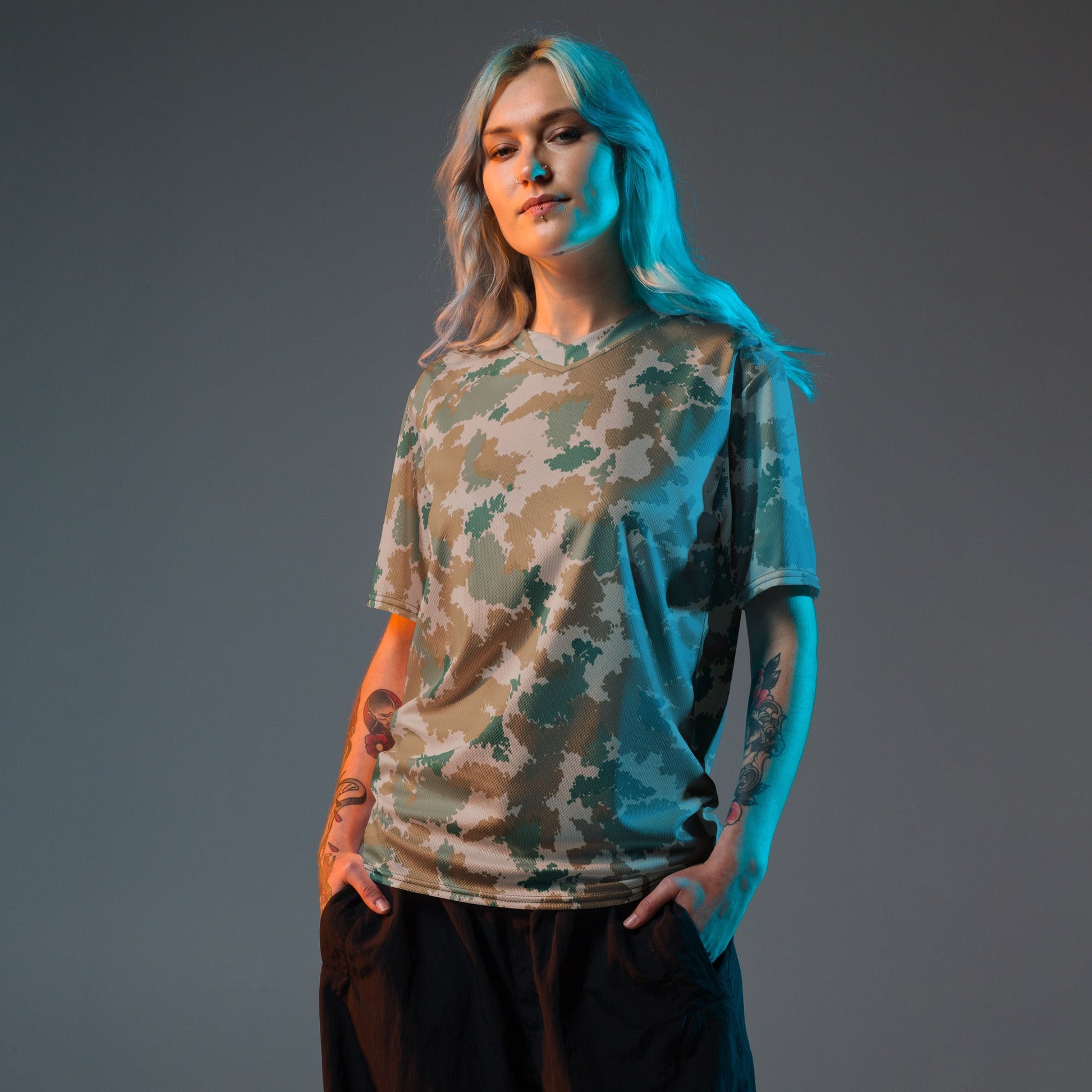 German Flachentarn Blumentarn CAMO unisex sports jersey - Sports Jerseys