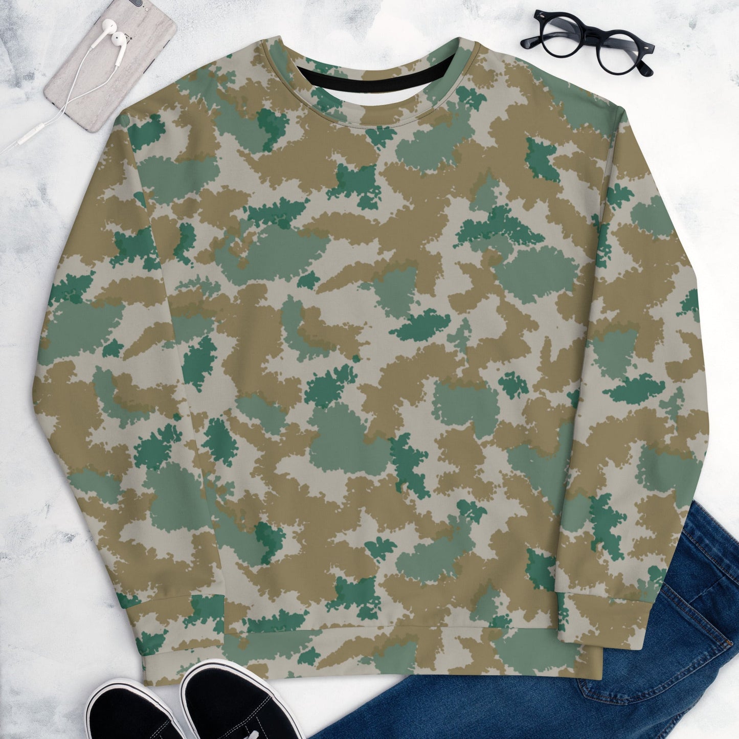 German Flachentarn Blumentarn CAMO Unisex Sweatshirt - Sweatshirts
