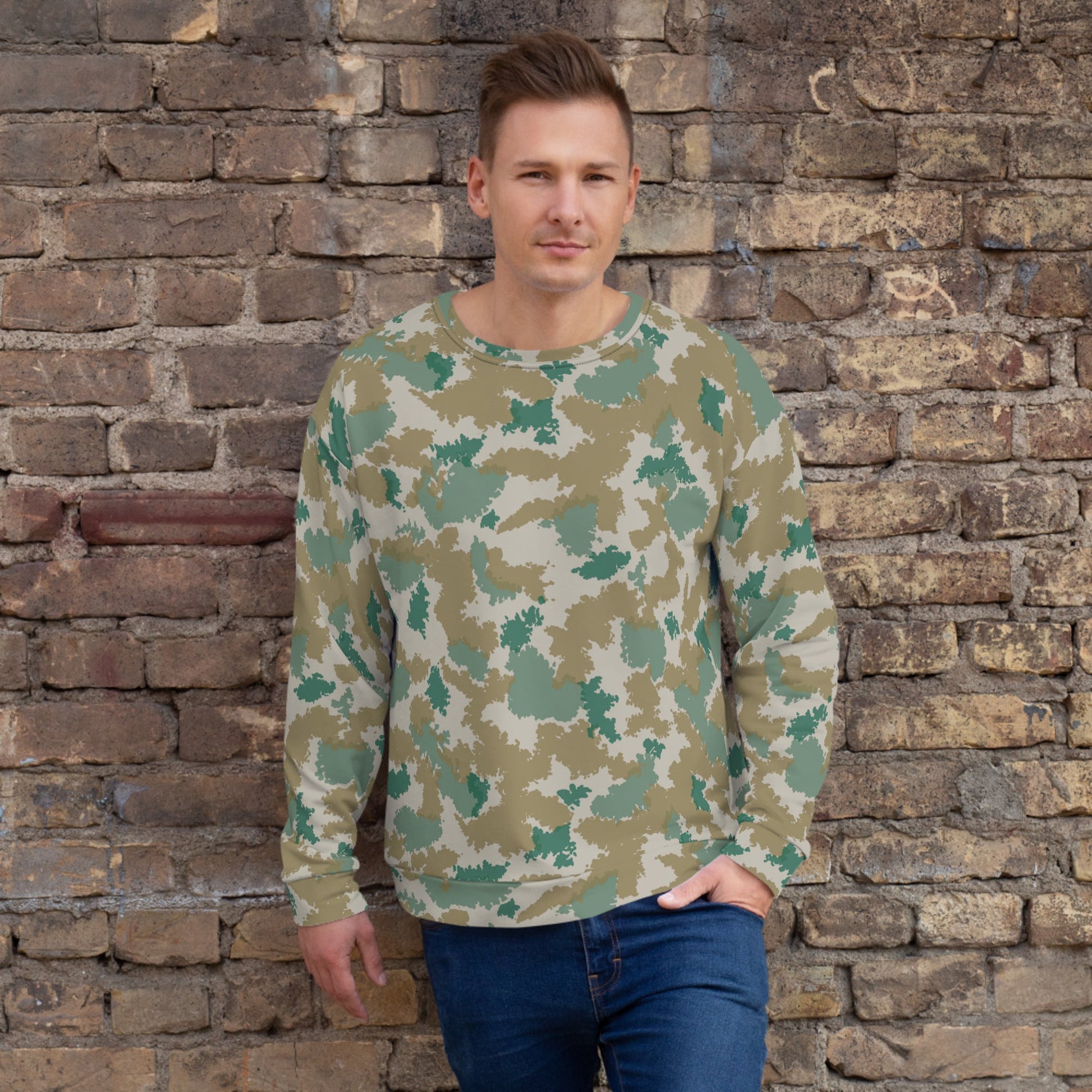 German Flachentarn Blumentarn CAMO Unisex Sweatshirt - XS - Sweatshirts