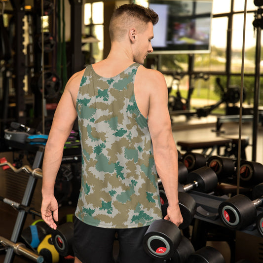 German Flachentarn Blumentarn CAMO Unisex Tank Top - Tops