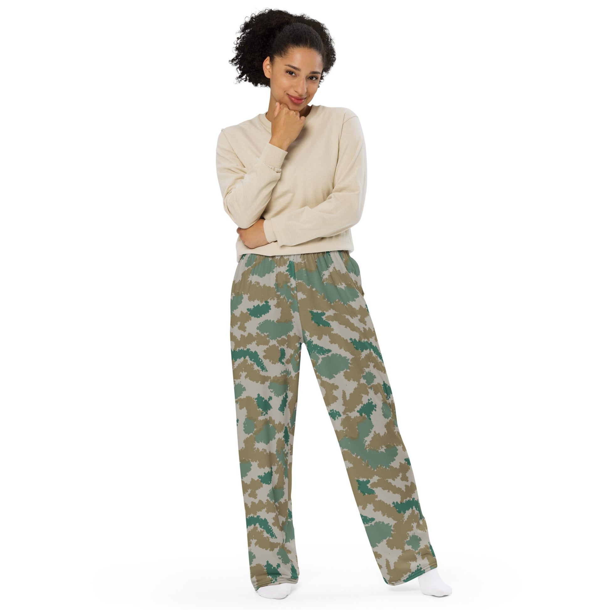 German Flachentarn Blumentarn CAMO unisex wide-leg pants - Wide-leg Pants