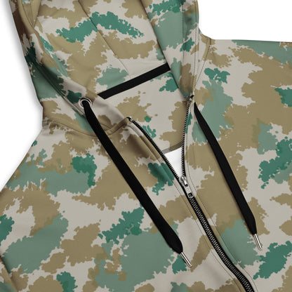 German Flachentarn Blumentarn CAMO Unisex zip hoodie - Zip Hoodies