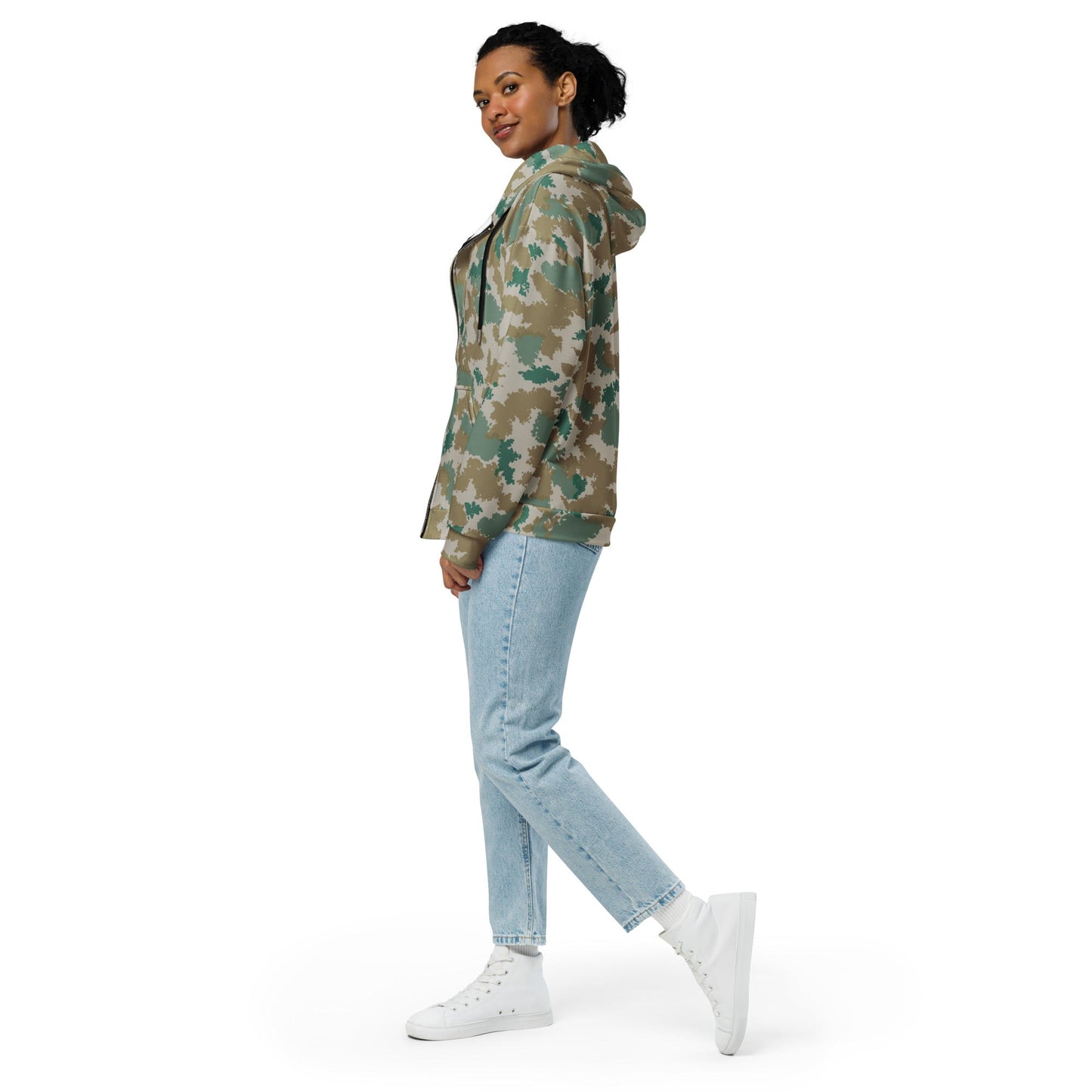 German Flachentarn Blumentarn CAMO Unisex zip hoodie - Zip Hoodies