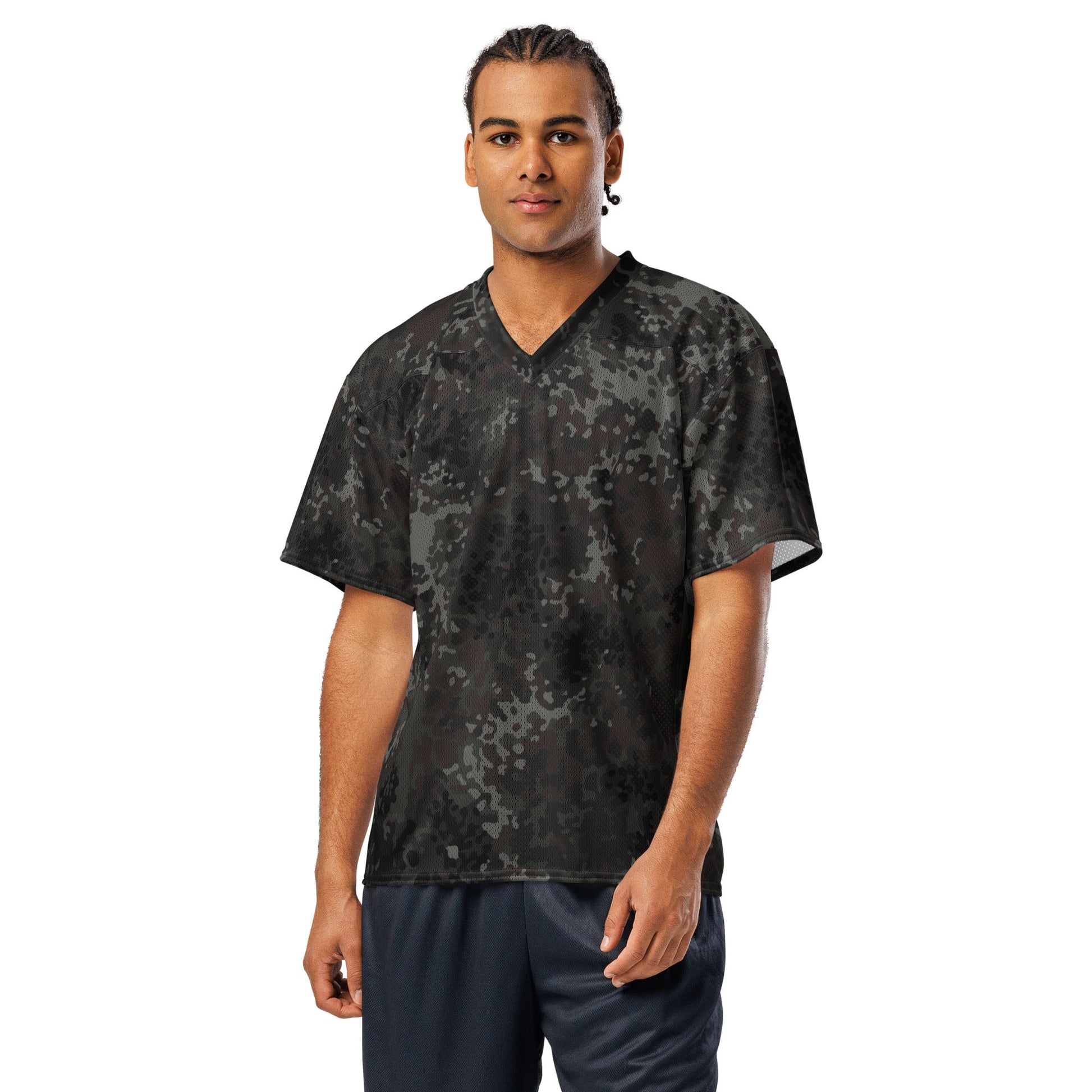 German Flecktarn Black CAMO Unisex American Football Jersey