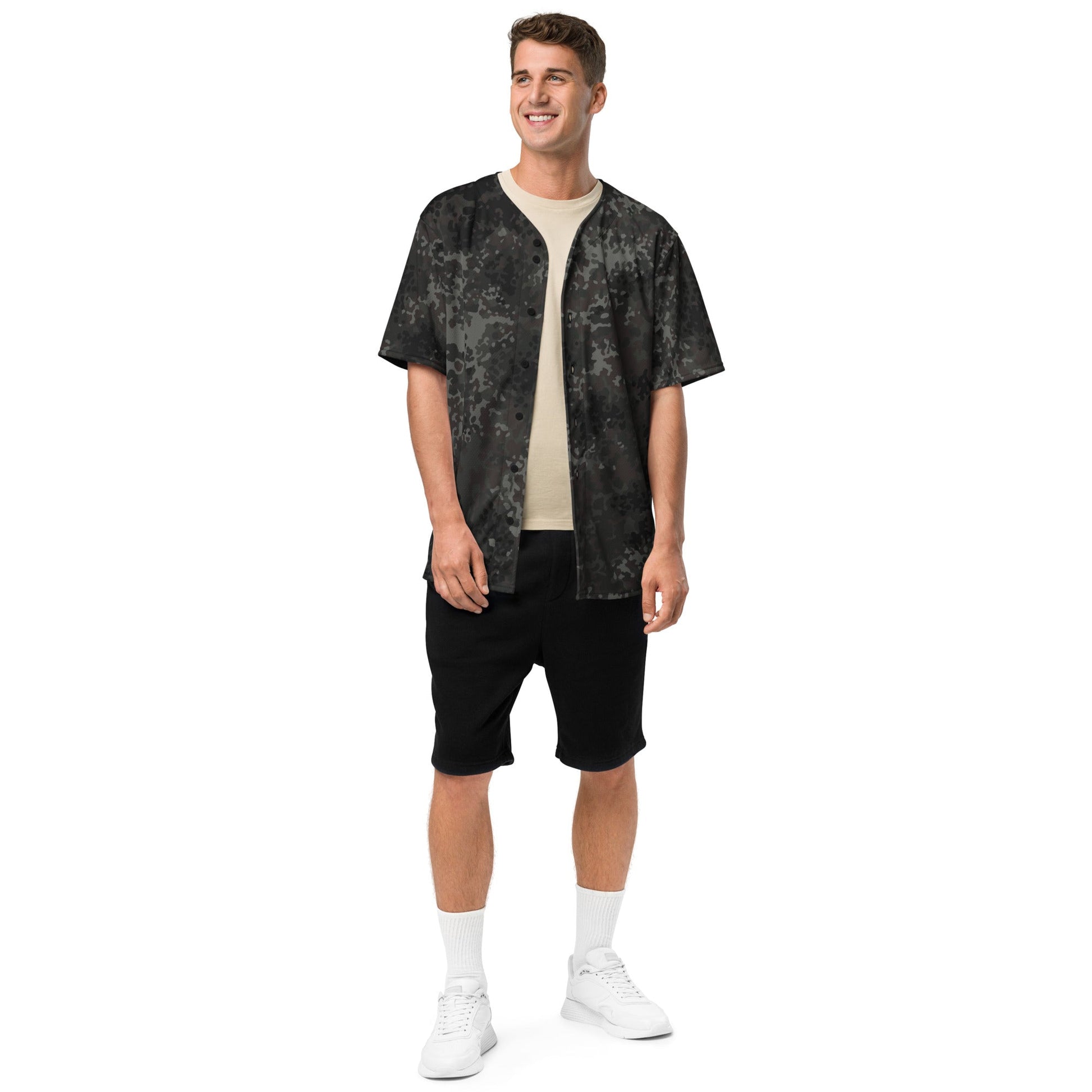 German Flecktarn Black CAMO baseball jersey - Baseball Jerseys