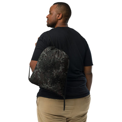 German Flecktarn Black CAMO Drawstring Bag - Bags