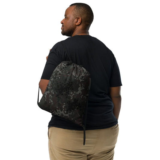 German Flecktarn Black CAMO Drawstring Bag - Bags