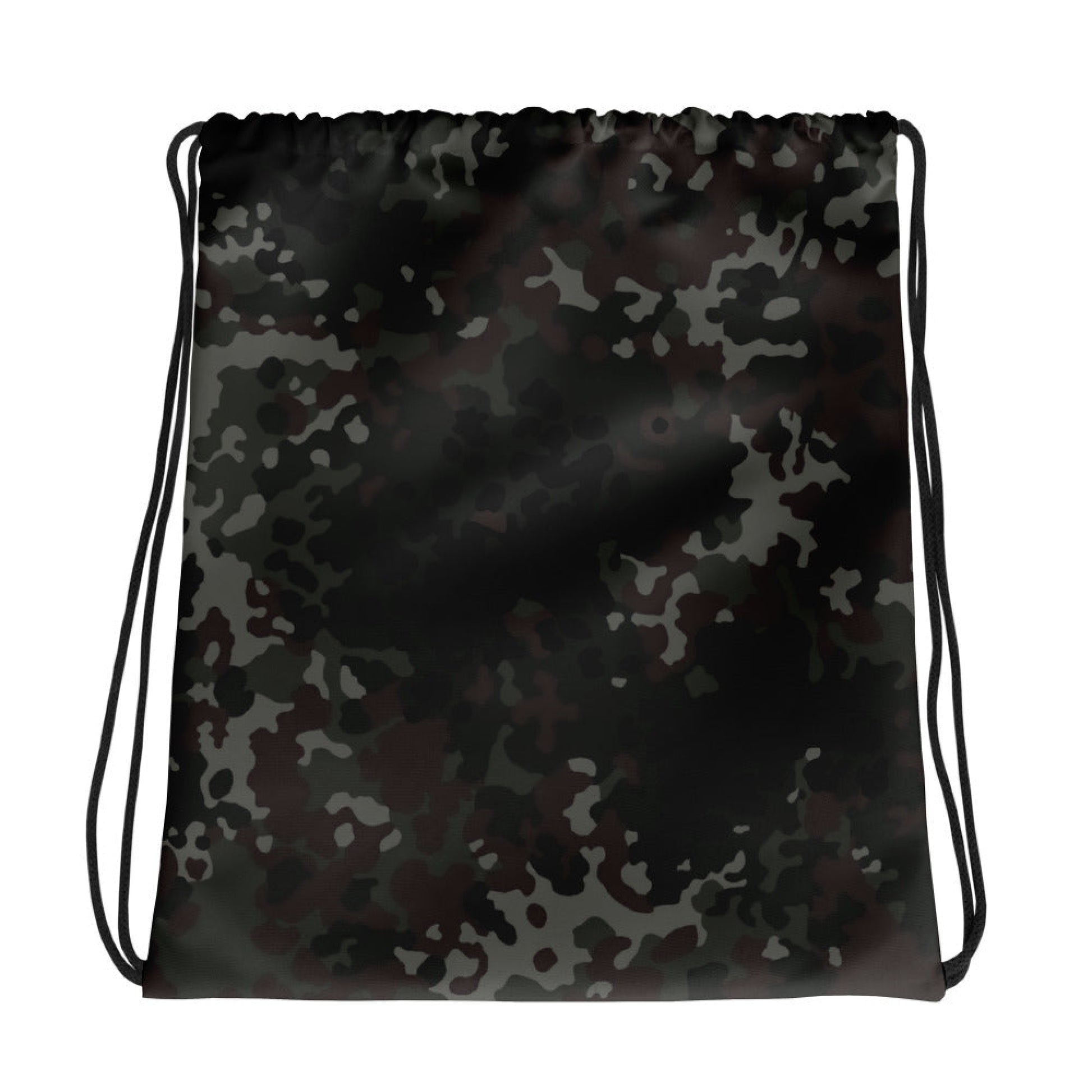 German Flecktarn Black CAMO Drawstring Bag - Bags