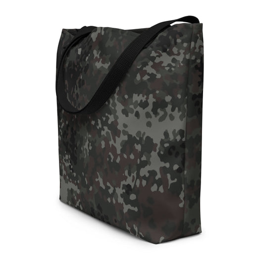 German Flecktarn Black CAMO Large Tote Bag - Bags