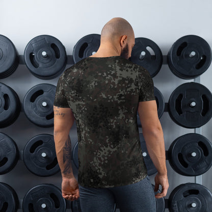 German Flecktarn Black CAMO Mens athletic t-shirt - Athletic T-Shirts