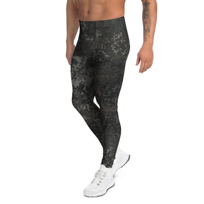 German Flecktarn Black CAMO Mens Leggings