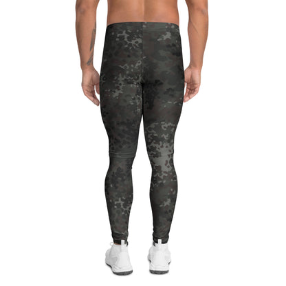 German Flecktarn Black CAMO Mens Leggings