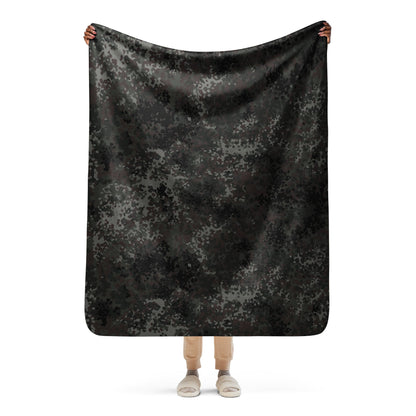 German Flecktarn Black CAMO Sherpa blanket - 50″×60″ - Blankets