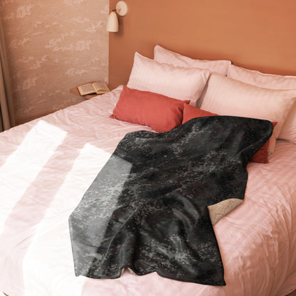 German Flecktarn Black CAMO Sherpa blanket - Blankets