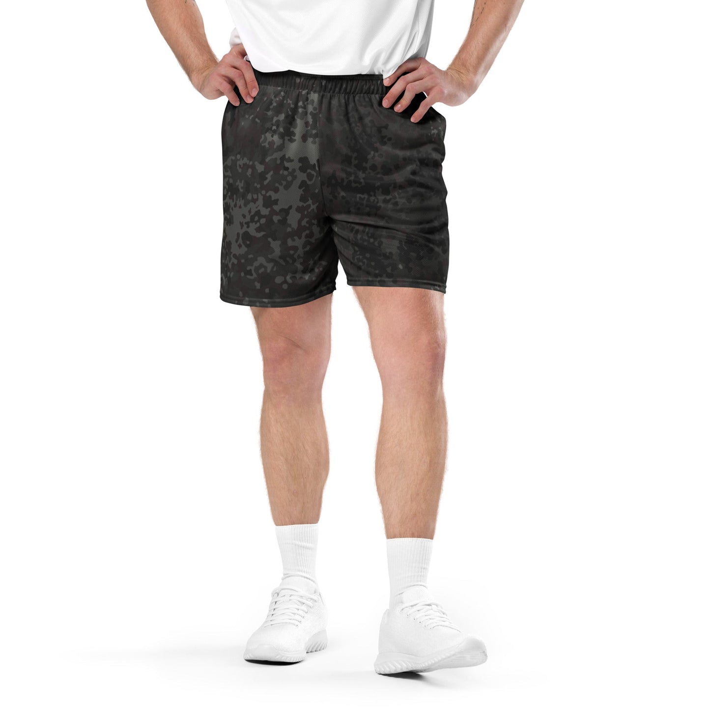 German Flecktarn Black CAMO Unisex mesh shorts - Mesh Shorts