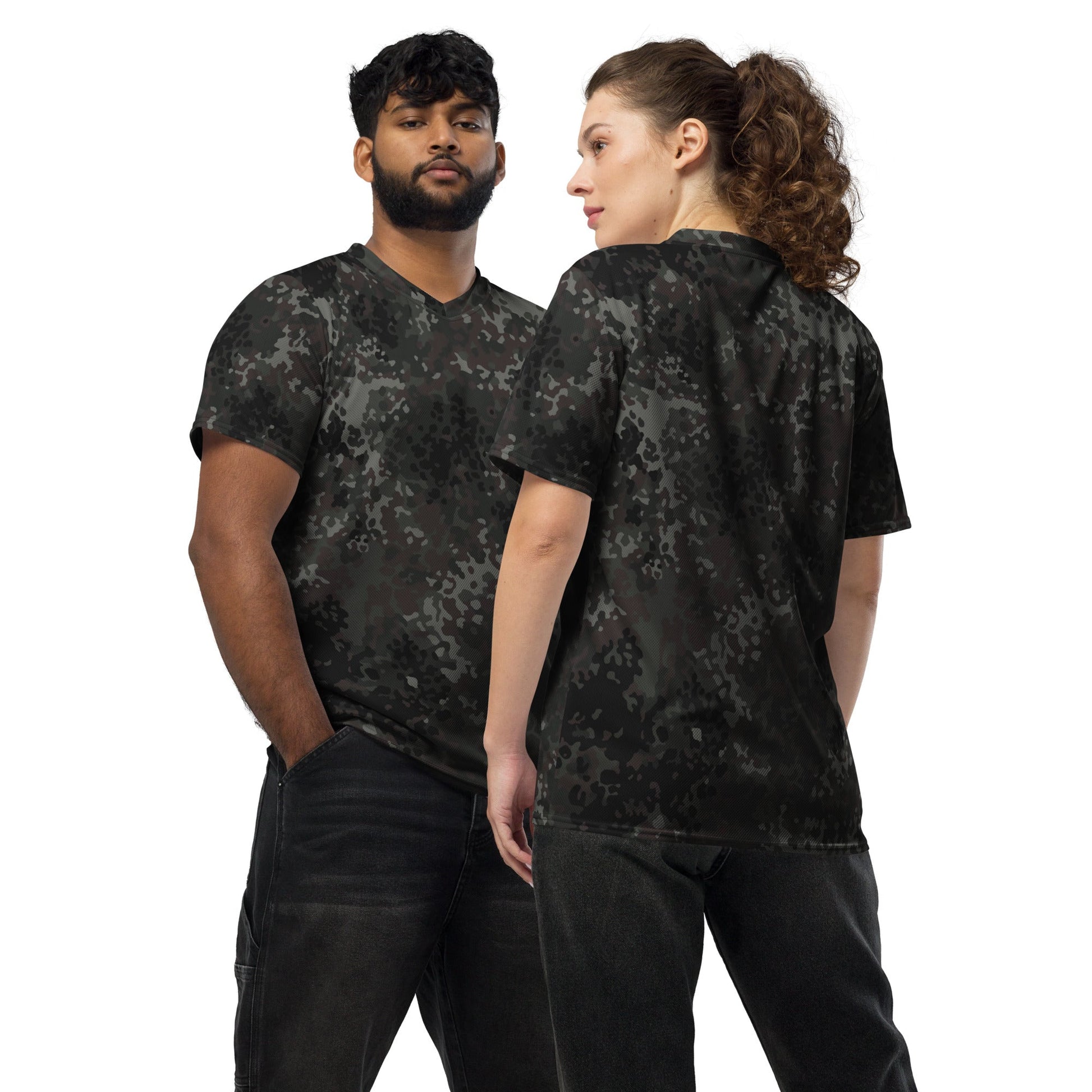 German Flecktarn Black CAMO unisex sports jersey - 2XS - Sports Jerseys
