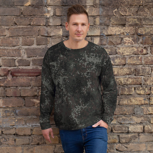 German Flecktarn Black CAMO Unisex Sweatshirt - 2XS - Sweatshirts