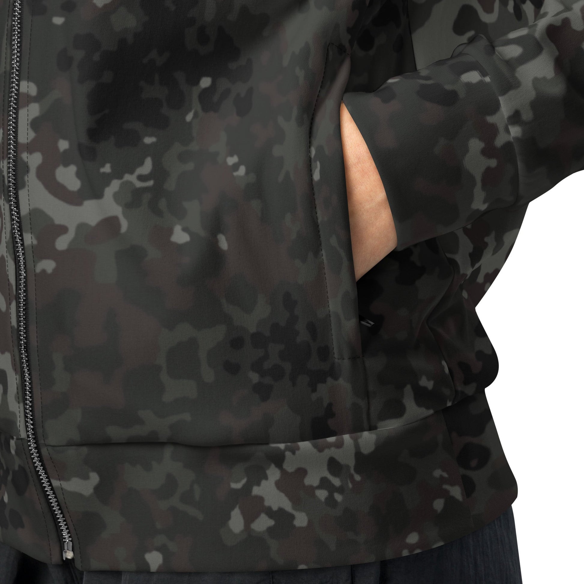 German Flecktarn Black CAMO Unisex Track Jacket