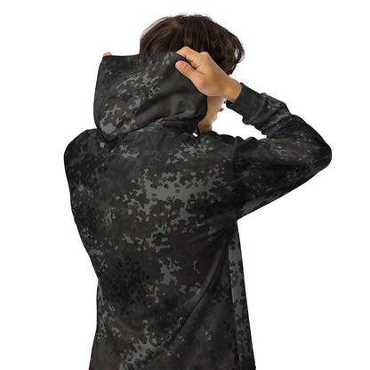 German Flecktarn Black CAMO Unisex zip hoodie - Zip Hoodies