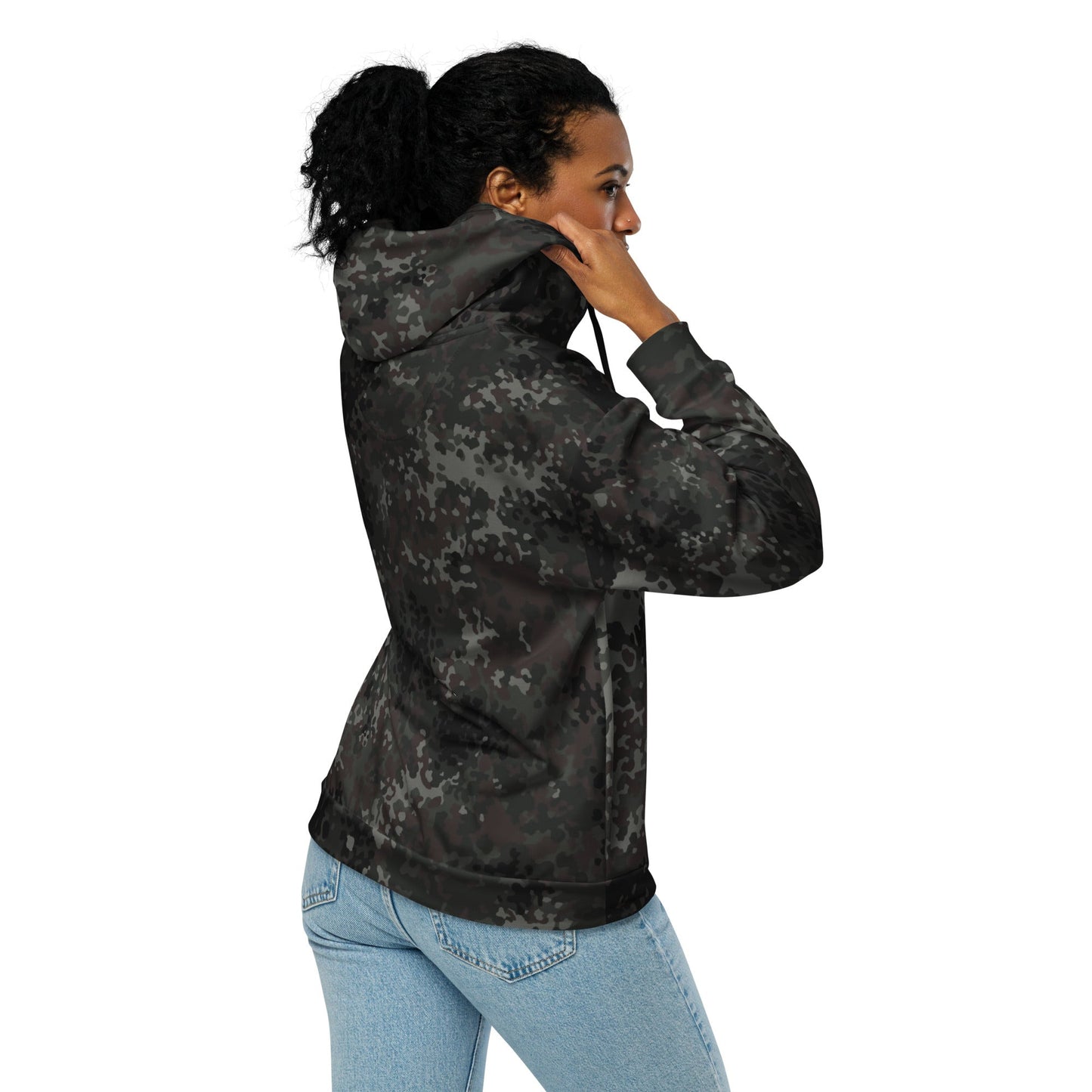 German Flecktarn Black CAMO Unisex zip hoodie - Zip Hoodies